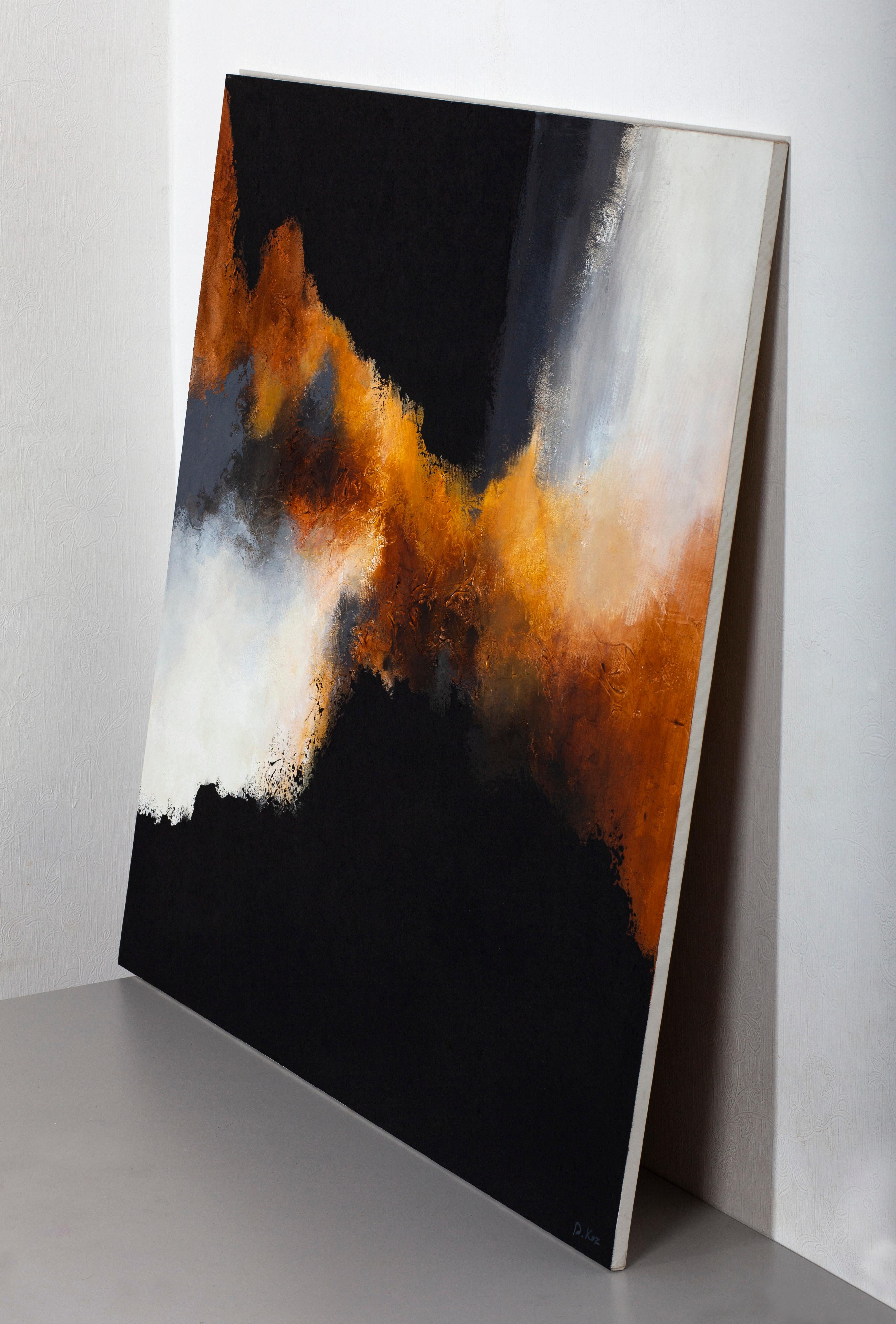 Gold & Black 14 - Abstract Painting, Contemporary, Art, Daniel Kozeletckiy For Sale 4