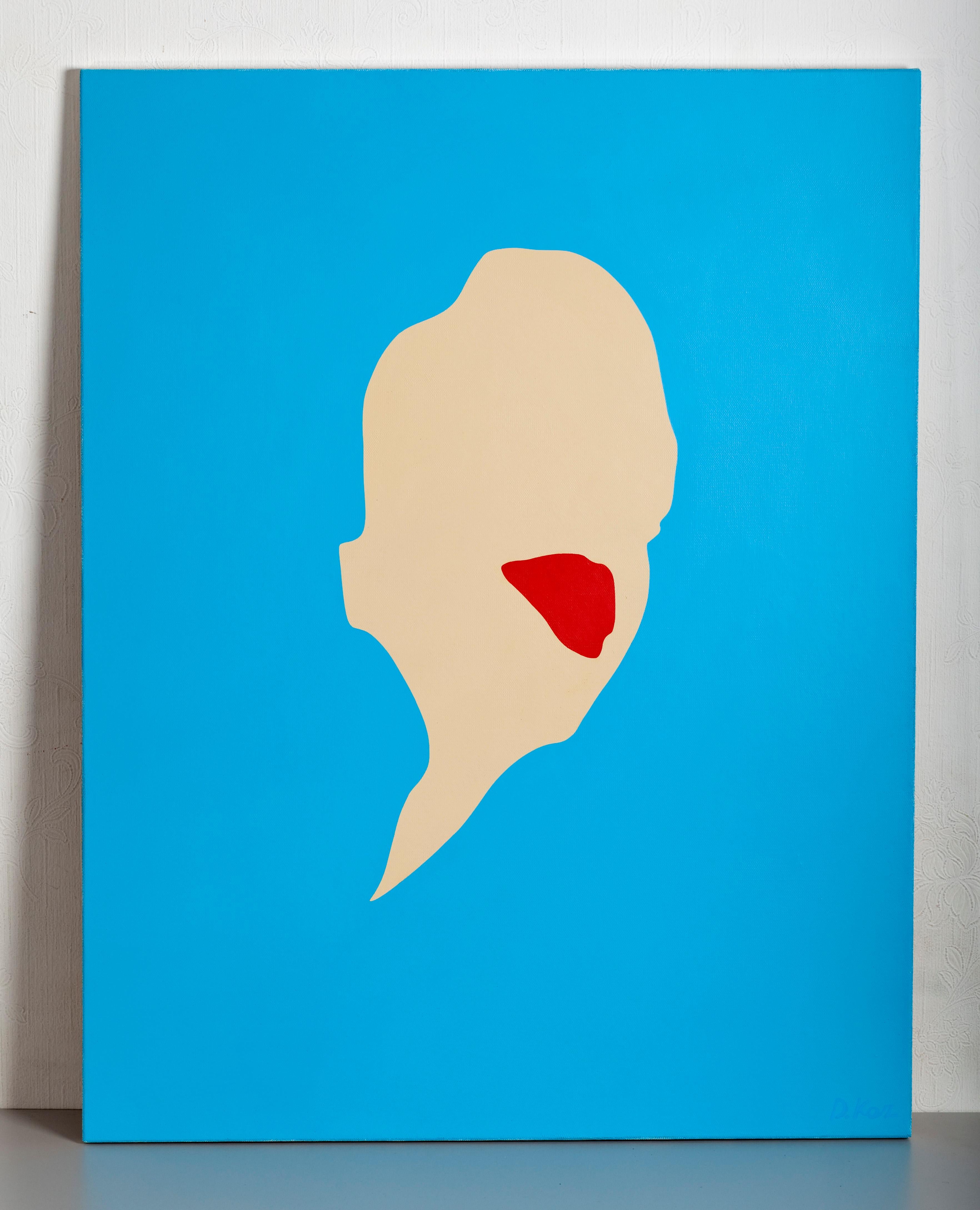 The red lips - Pop Painting, Acrylic on Canvas, Contemporary, Daniel Kozeletckiy im Angebot 1