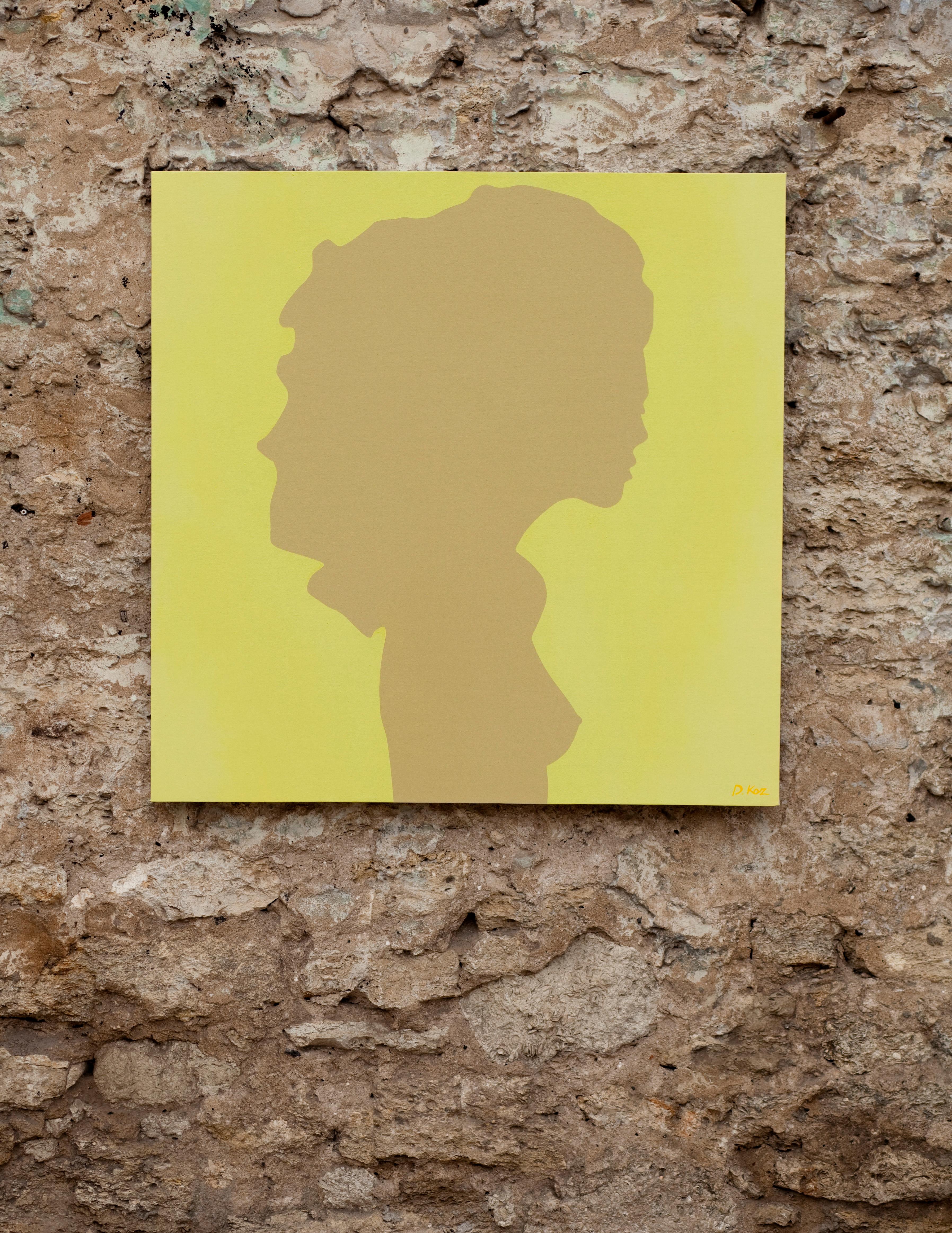 Shadow of a young girl - Pop Painting, Acrylic on Canvas, Daniel Kozeletckiy im Angebot 5