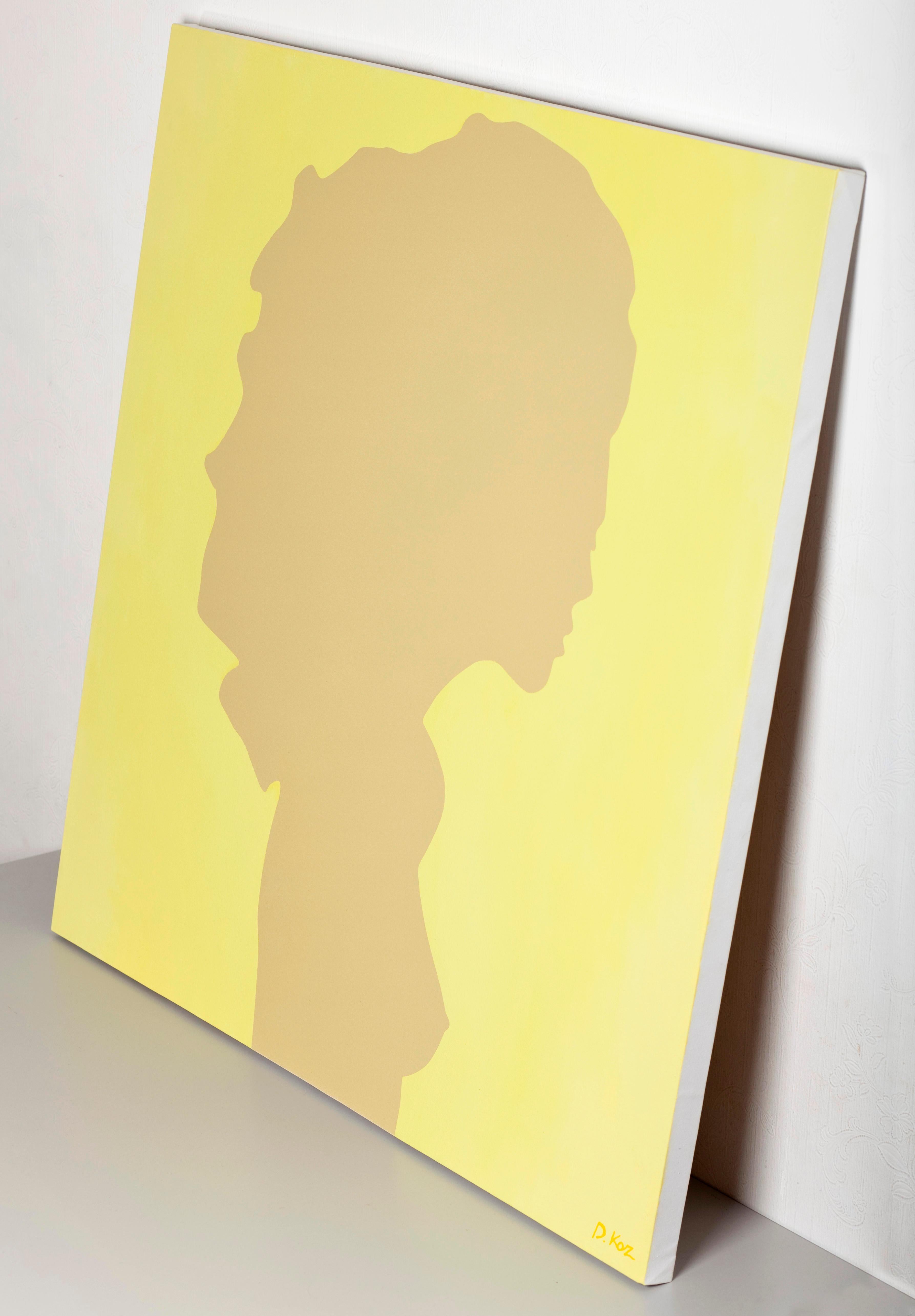 Shadow of a young girl - Pop Painting, Acrylic on Canvas, Daniel Kozeletckiy im Angebot 3