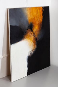 Gold & Black 8 - Abstract Painting, Contemporary, Art, Daniel Kozeletckiy