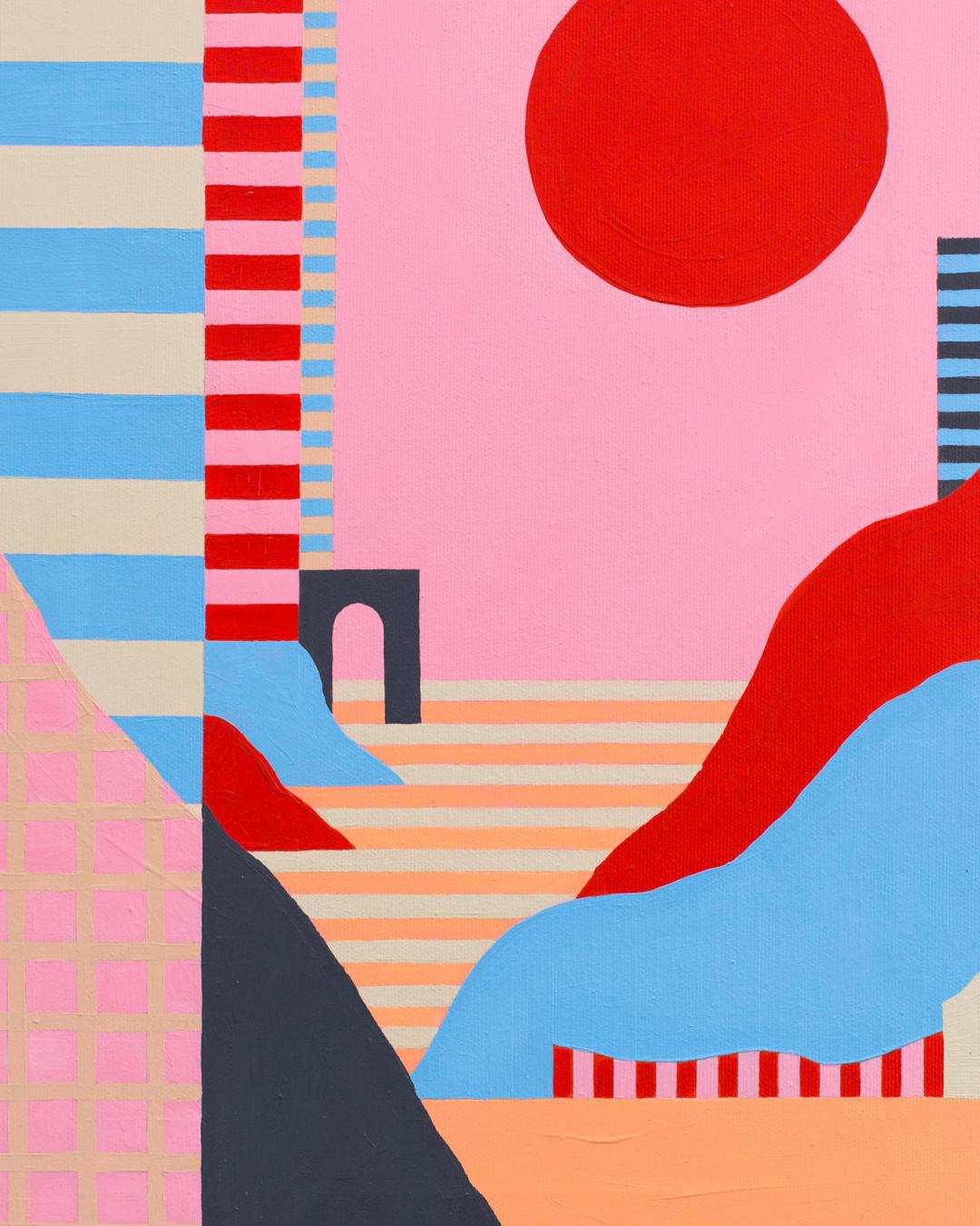 Mireia Ruiz has a special connection with everything that surrounds her, which she explores through color and form, creating bright colorful compositions in contrast with a cold and globalised world. Her ultimate goal with art is to bring joy and