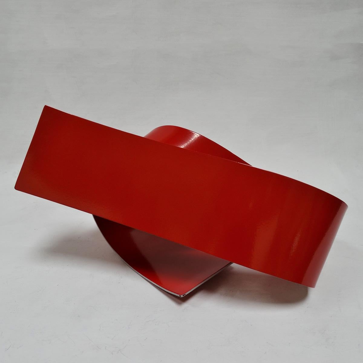 Línies 20 - Abstract, Outdoor Sculpture, Contemporary, Art, Red, Rafael Amorós im Angebot 3