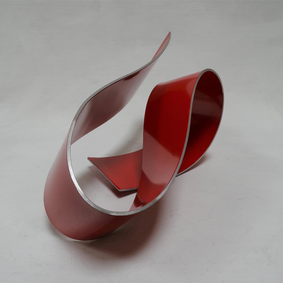 Línies 20 - Abstract, Outdoor Sculpture, Contemporary, Art, Red, Rafael Amorós im Angebot 5
