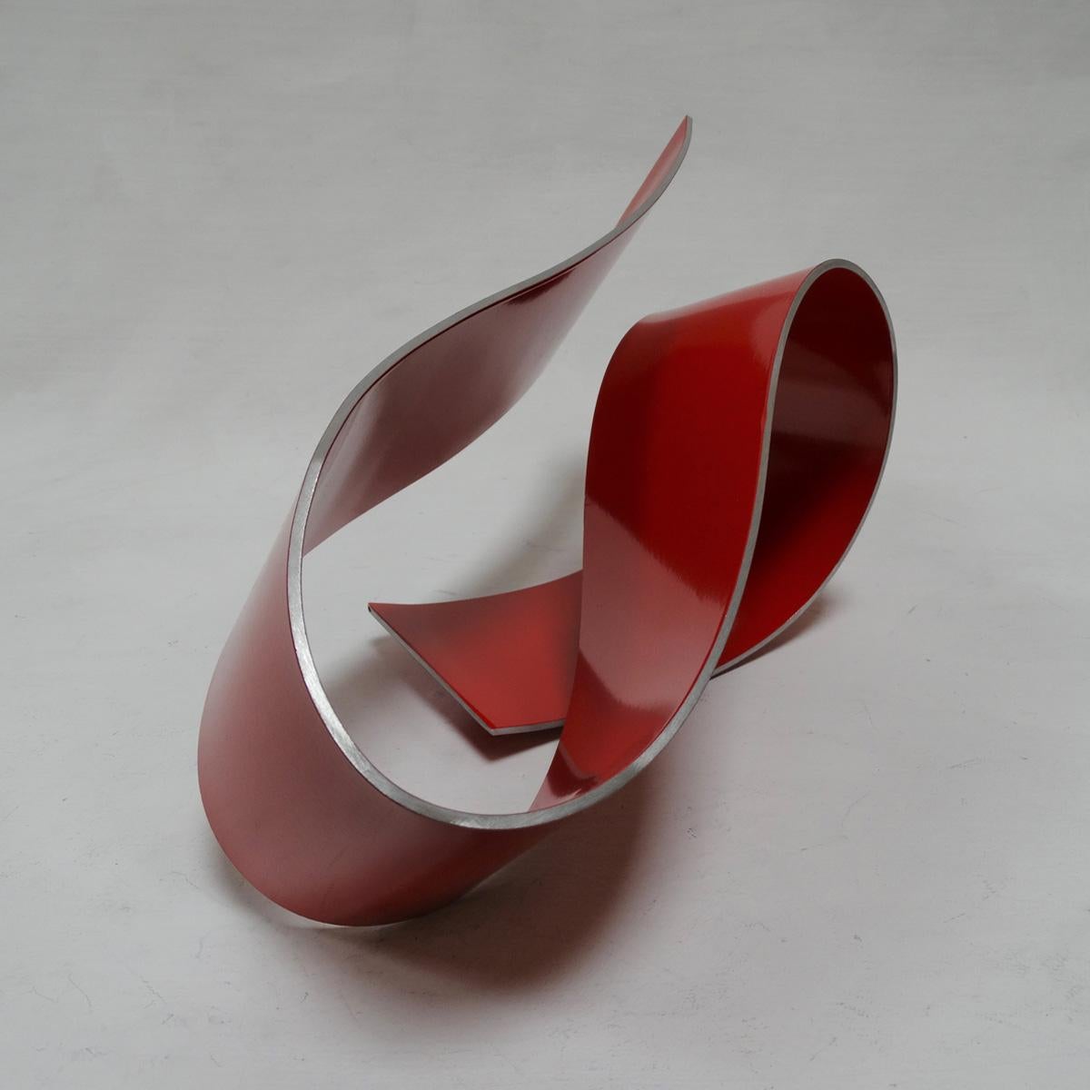 Línies 20 - Abstract, Outdoor Sculpture, Contemporary, Art, Red, Rafael Amorós im Angebot 6