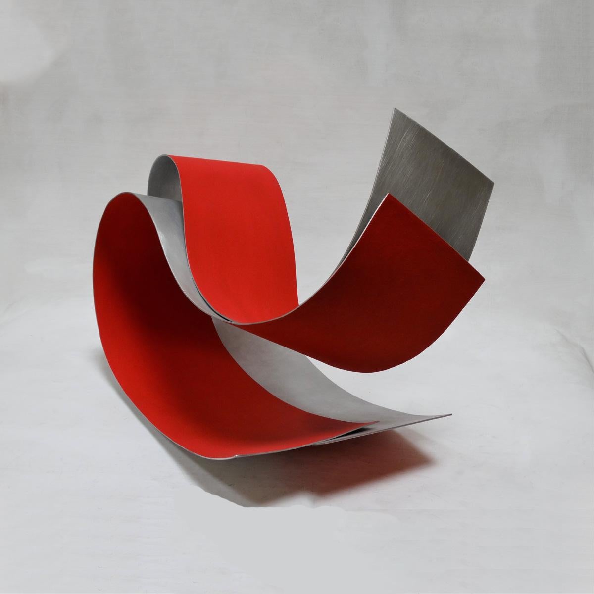 Acull 46 - Abstract, Outdoor Sculpture, Contemporary, Art, Red, Rafael Amorós For Sale 3