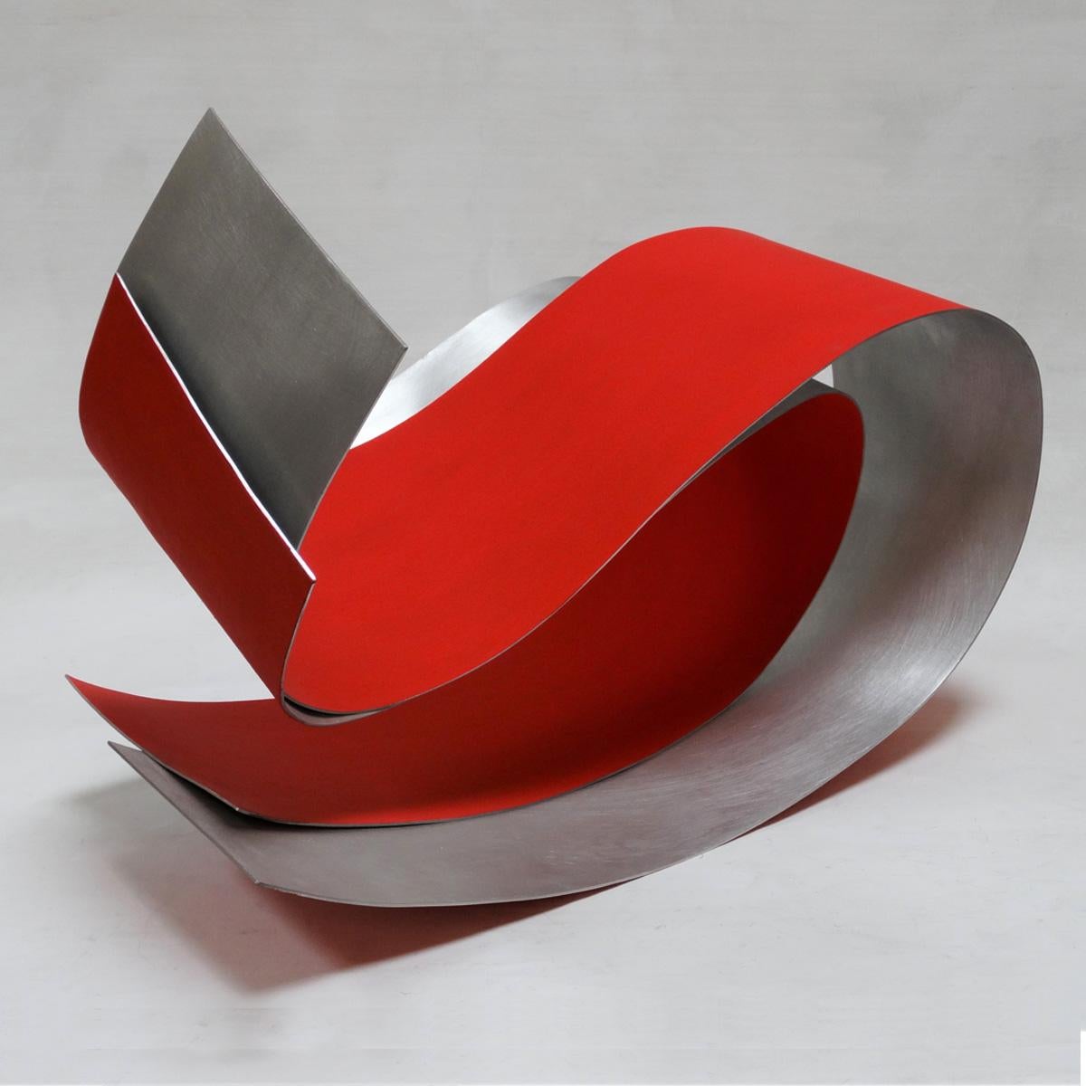 Acull 46 - Abstract, Outdoor Sculpture, Contemporary, Art, Red, Rafael Amorós For Sale 2