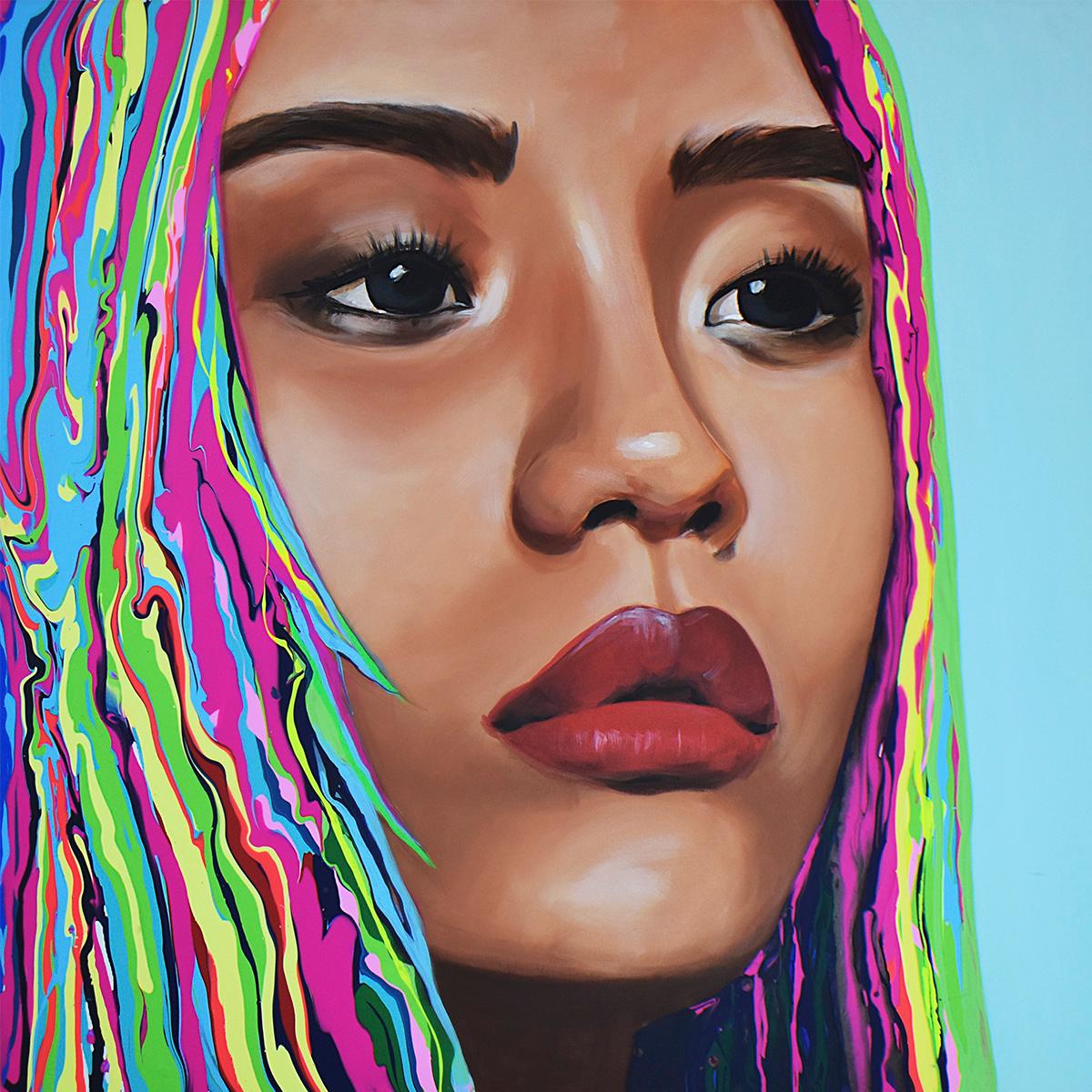 Yeliza is a Berlin based artist with a contemporary vision of Pop Art. Her paintings are not only filled with the typical Pop Art colors, but also portrait how our culture is changing and how we are redefining the values of our contemporary society.