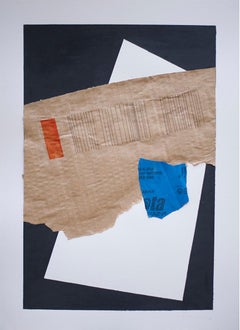 C7 - Abstract Painting, Mixed Media, Collage, Contemporary, Art, Jon Errazu