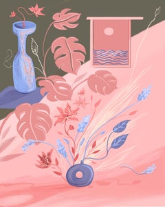 Bouquet - Figurative Painting, Digital, Flowers, Contemporary, Art, Mica Lucas