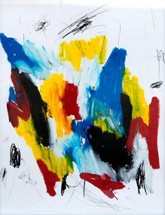 Hallazgo VII - Abstract Painting, Oil, Paper, Contemporary, Art, Antonio Santafé