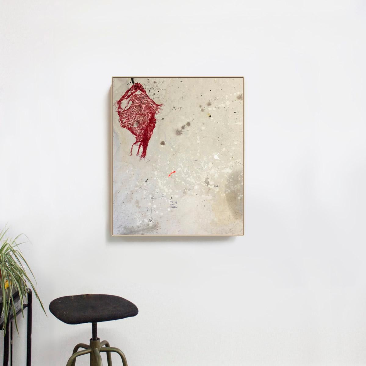 Doña Gloria - Abstract Painting, Acrylic, Contemporary, Art, Red, Armando Mesías For Sale 2