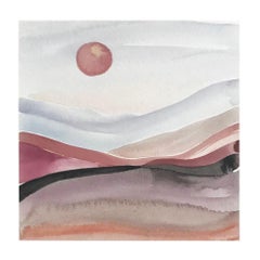 Painted Moon 5 - Watercolour, Fine Art Paper, Contemporary, Aubrienne Bergeron