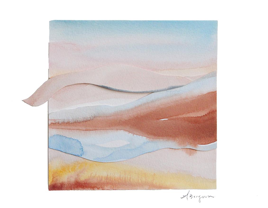 Aubrienne Bergeron is an emerging artist working primarily in watercolor. She creates impressionist and atmospheric landscapes, evoking mood, emotion and a quiet energy. Her background in design and her travels have inspired her to rediscover an