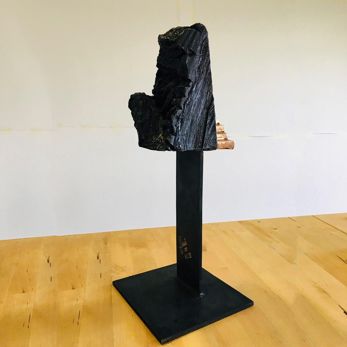 Stairs 003 - Bronze Sculpture, Contemporary, Art, Golden, Wood, Jordi Sarrate For Sale 6