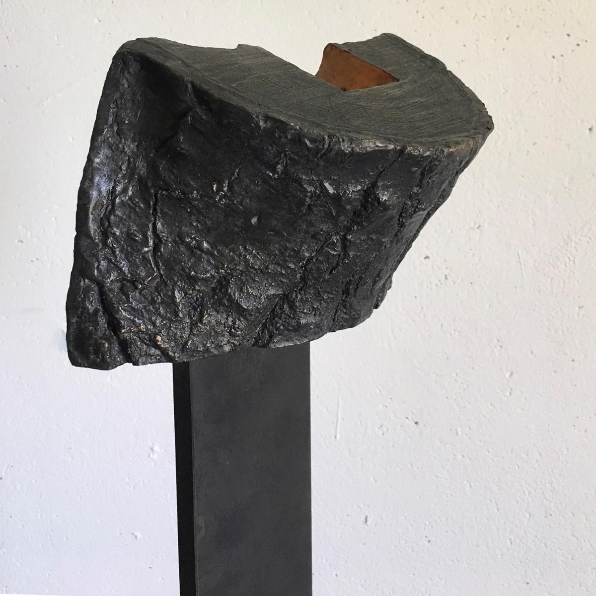 Stairs 002 - Bronze Sculpture, Contemporary, Art, Golden, Stone, Jordi Sarrate For Sale 4