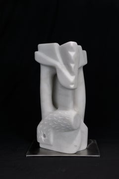 Angel - Marble Sculpture, Abstract, Stone, Contemporary, Art, Marco Brás