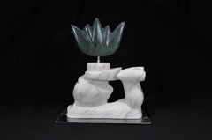 Lotus - Marble Sculpture, Abstract, Stone, Contemporary, Art, Marco Brás