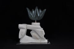 Lotus - Marble Sculpture, Abstract, Stone, Contemporary, Art, Marco Brás