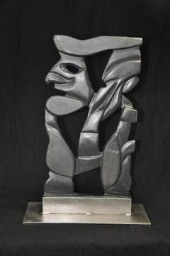 Black Slate - Marble Sculpture, Abstract, Stone, Contemporary, Art, Marco Brás
