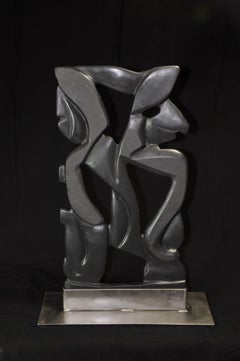 Black Slate - Marble Sculpture, Abstract, Stone, Contemporary, Art, Marco Brás