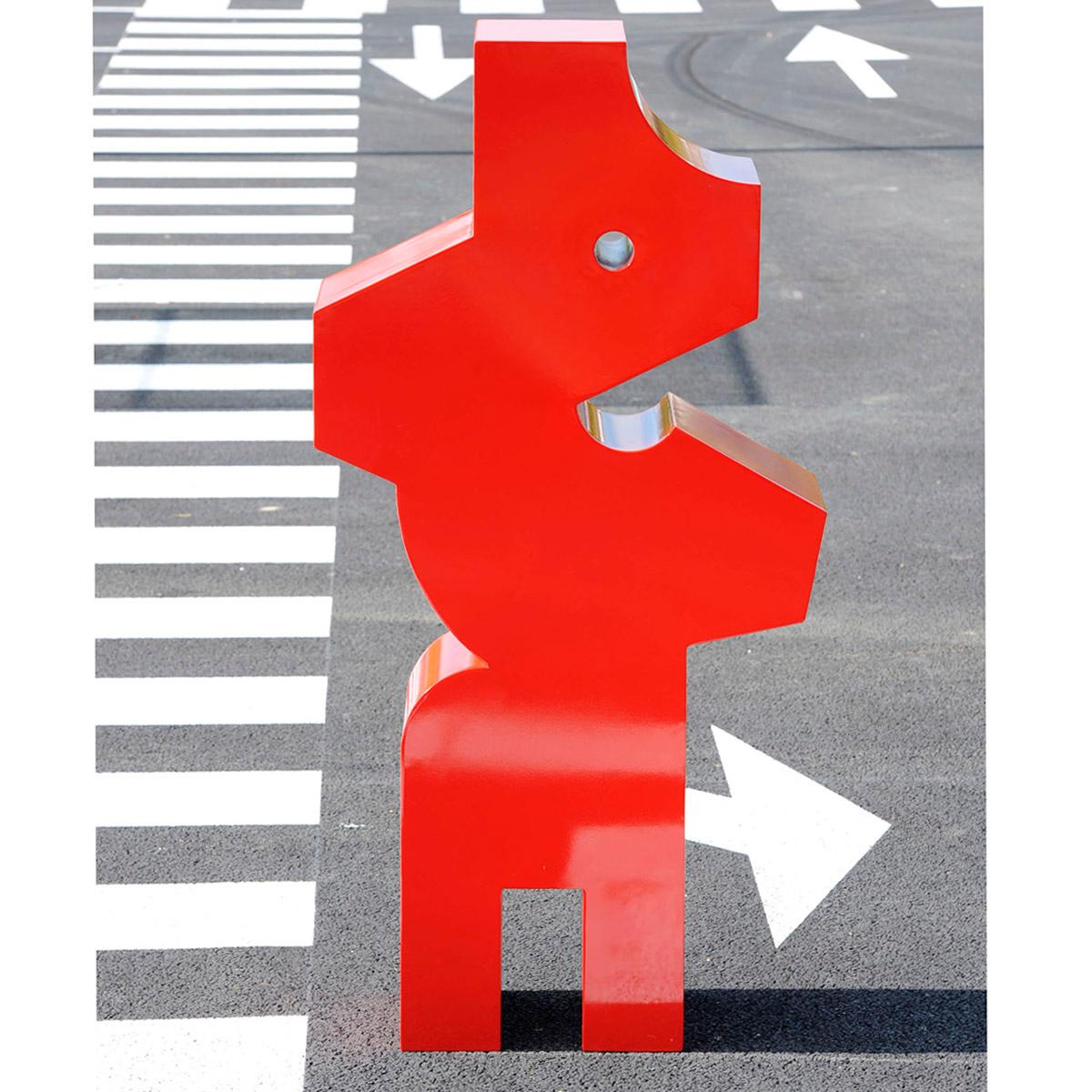 Le Rêveur 02 - Abstract Sculpture, Red, Contemporary, Art, Nicolas Dubreuille For Sale 1