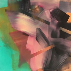 Slice 2 - Abstract Painting, Pastel Colors, Pink, Contemporary, Art, Peggy Cozzi