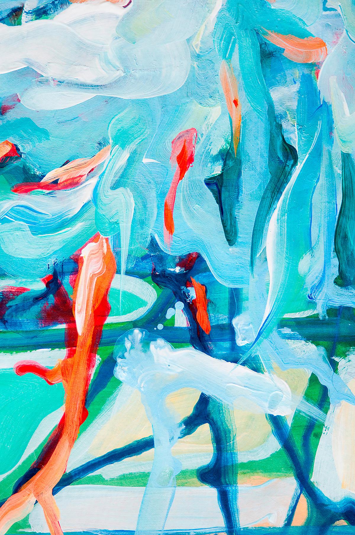 Something Happened at the River - Abstract, Contemporary, Francesca Roncagliolo For Sale 1