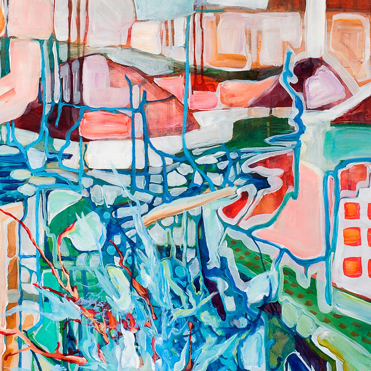 Something Happened at the River - Abstract, Contemporary, Francesca Roncagliolo For Sale 2