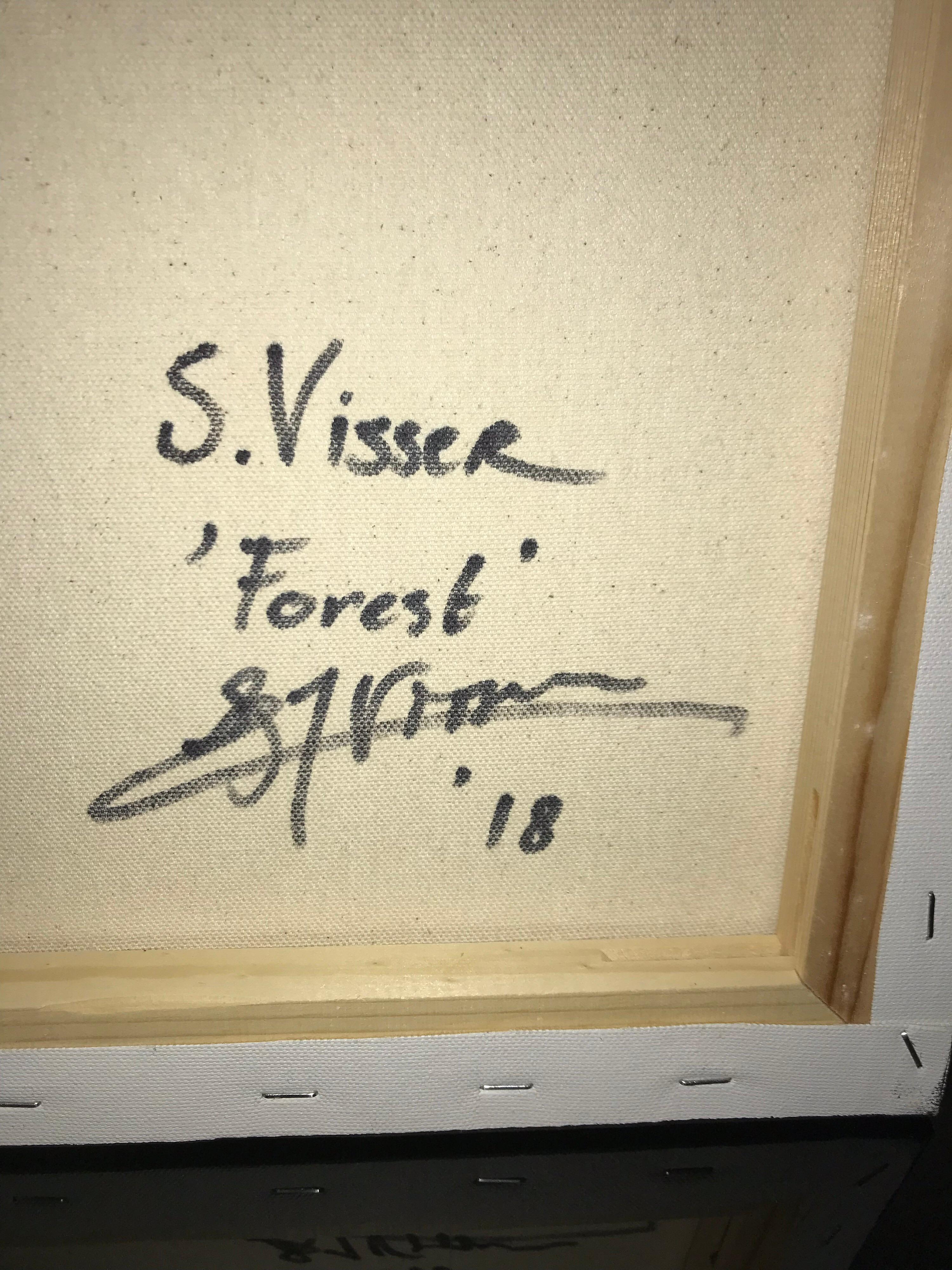 Bosque I - Pintura acrílica sobre lienzo - Técnica mixta - Firmado a mano Cert. de aut. en venta 3