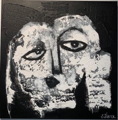 Hermana pequeña - Acrílico sobre lienzo - Técnica mixta - Firmado a mano Cert. de aut.