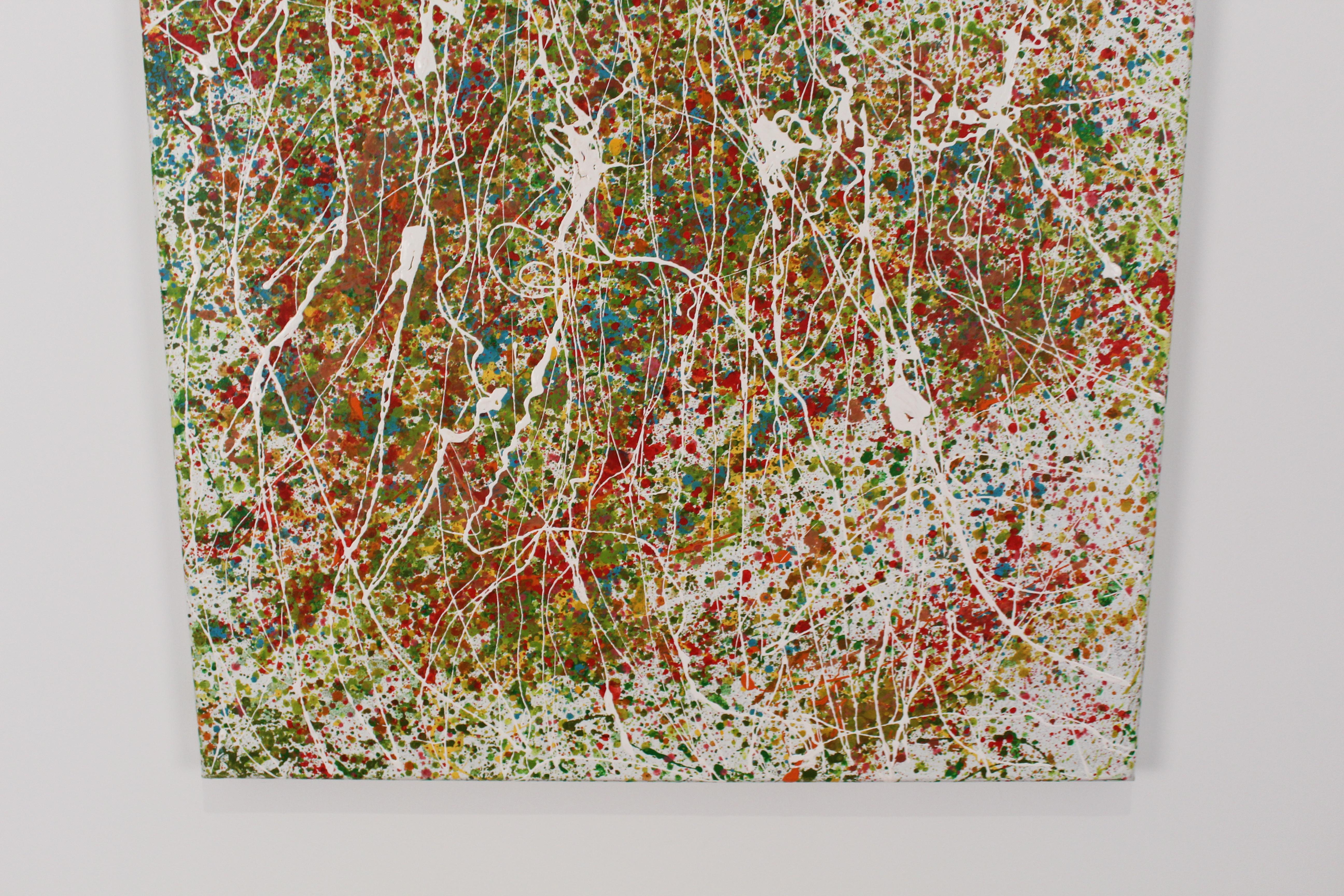 Alles Voor jou - 2016 - Peinture acrylique sur toile - 80 x 60 cm - MICO - Marron Abstract Painting par Abraham William Artmico