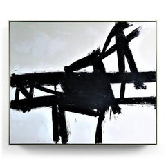 "Coal Mine III" Black and White Painting by Karina Gentinetta, 2018, 6 ft x 5 ft