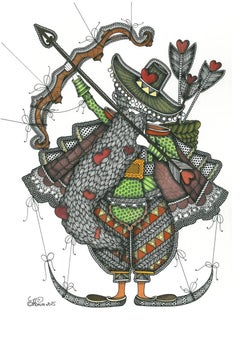  I’m the Love’s Indian and I grab the luck’s arrow - illustration, ornamental 