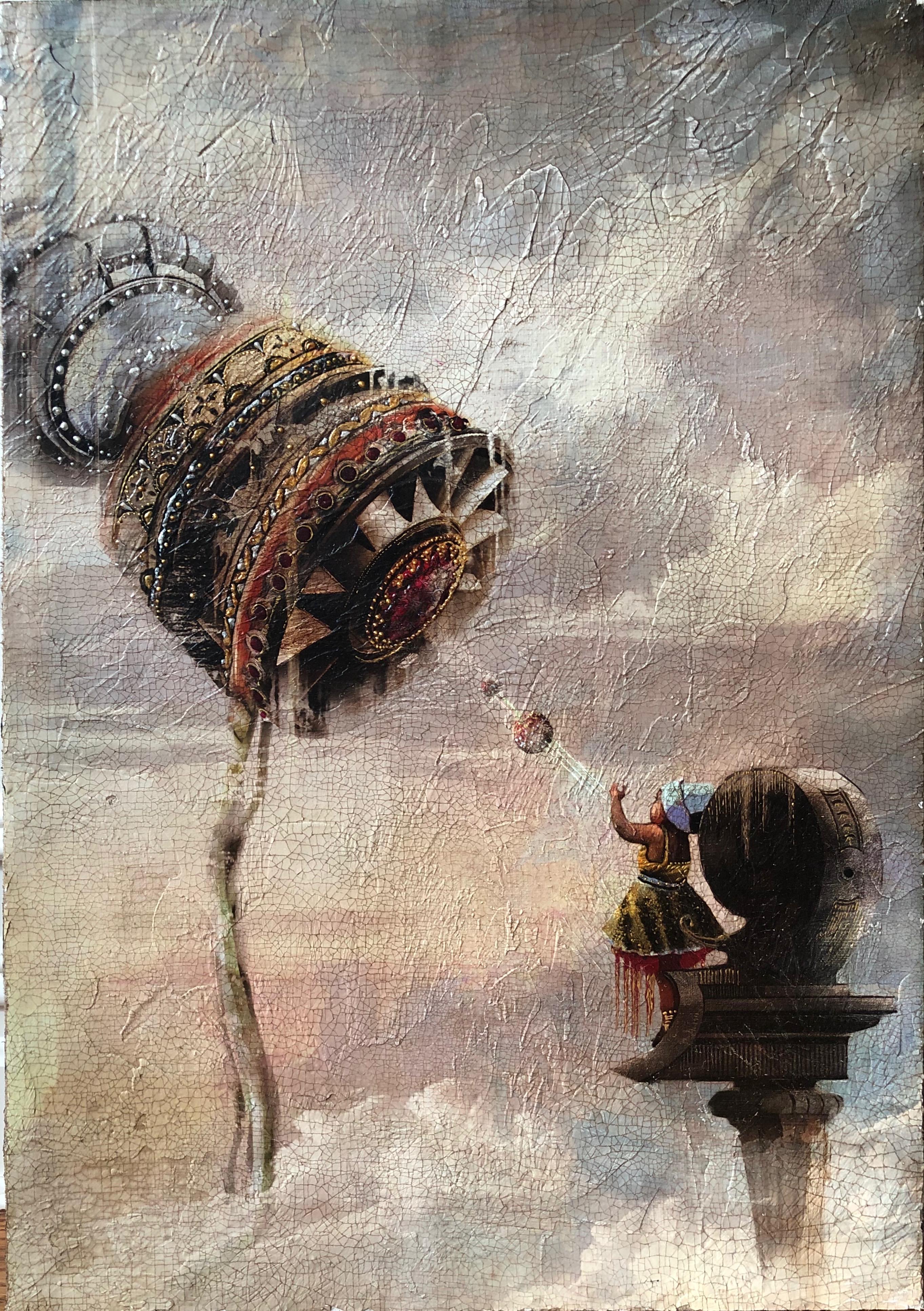 Figurative Painting de Airo - Transición: arte místico, esotérico y futurista