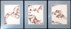 Tree of Life-abstraction art, made in beige, brown, light blue, ash rose color