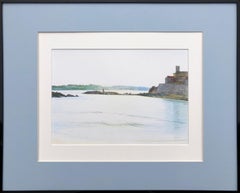 Antibes (France)-seascape made in grey, green, blue, white color