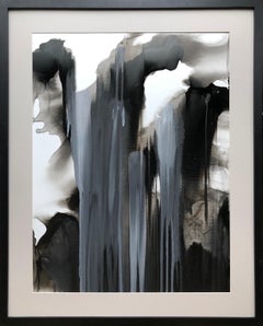 Untitled - abstraction art, made in beige, grey, black and white color