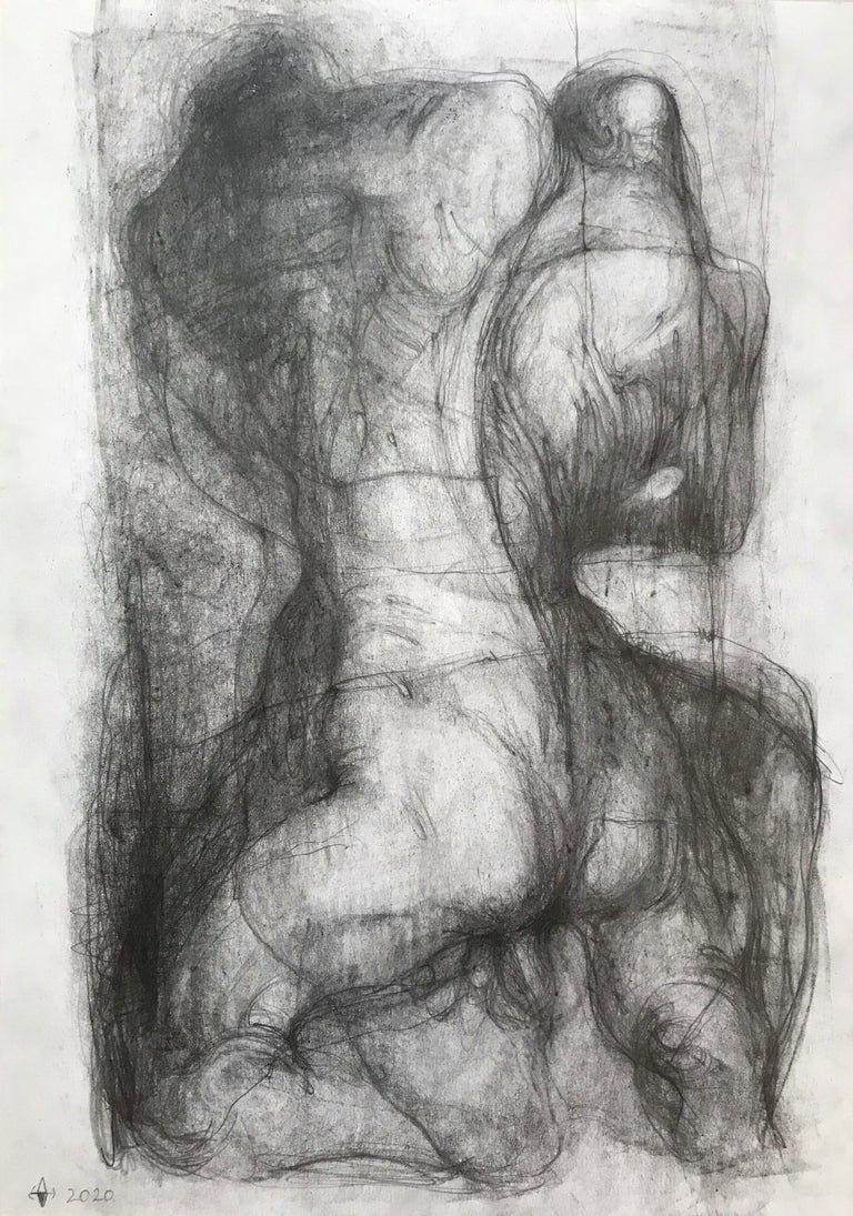 Dmitrii Drugakov Nude - Interaction 1 - expressive line drawing 