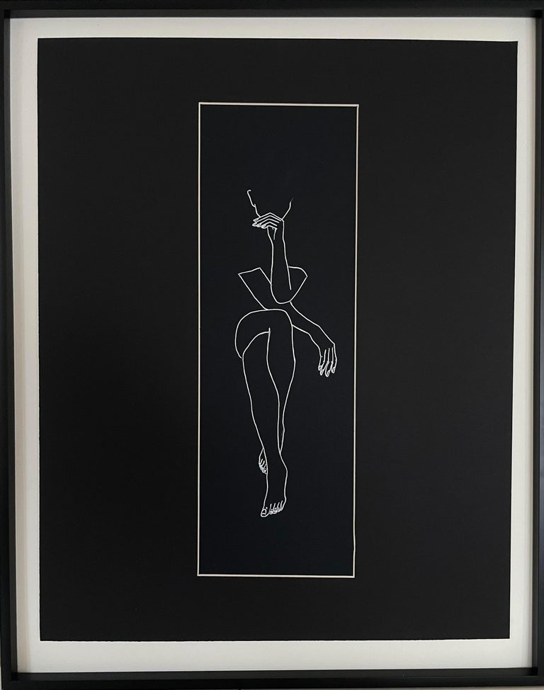Mila Akopova Open Door Line Drawing Figure At 1stdibs How To Draw Figure From Doors