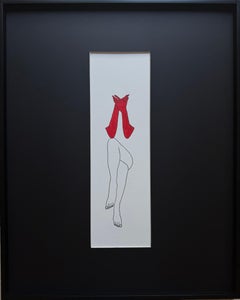 Ne parle pas - dessin au trait personnage avec gants rouges