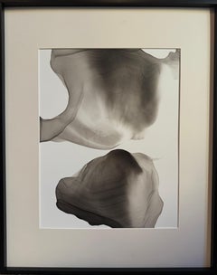Ephemeral composition V - abstract painting, made in black, grey color