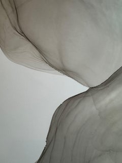 Corrientes - resumen  pintura, realizada en negro, color gris