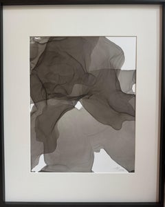 „Ghost Orchid“ – abstraktes Gemälde, in Schwarz und Grau gehalten, 2026