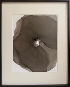 „Aperture“ – abstraktes Gemälde, in Schwarz und Grau gehalten, 2026