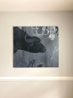 Art d'intérieur européen en gris, noir et blanc, couleur grise