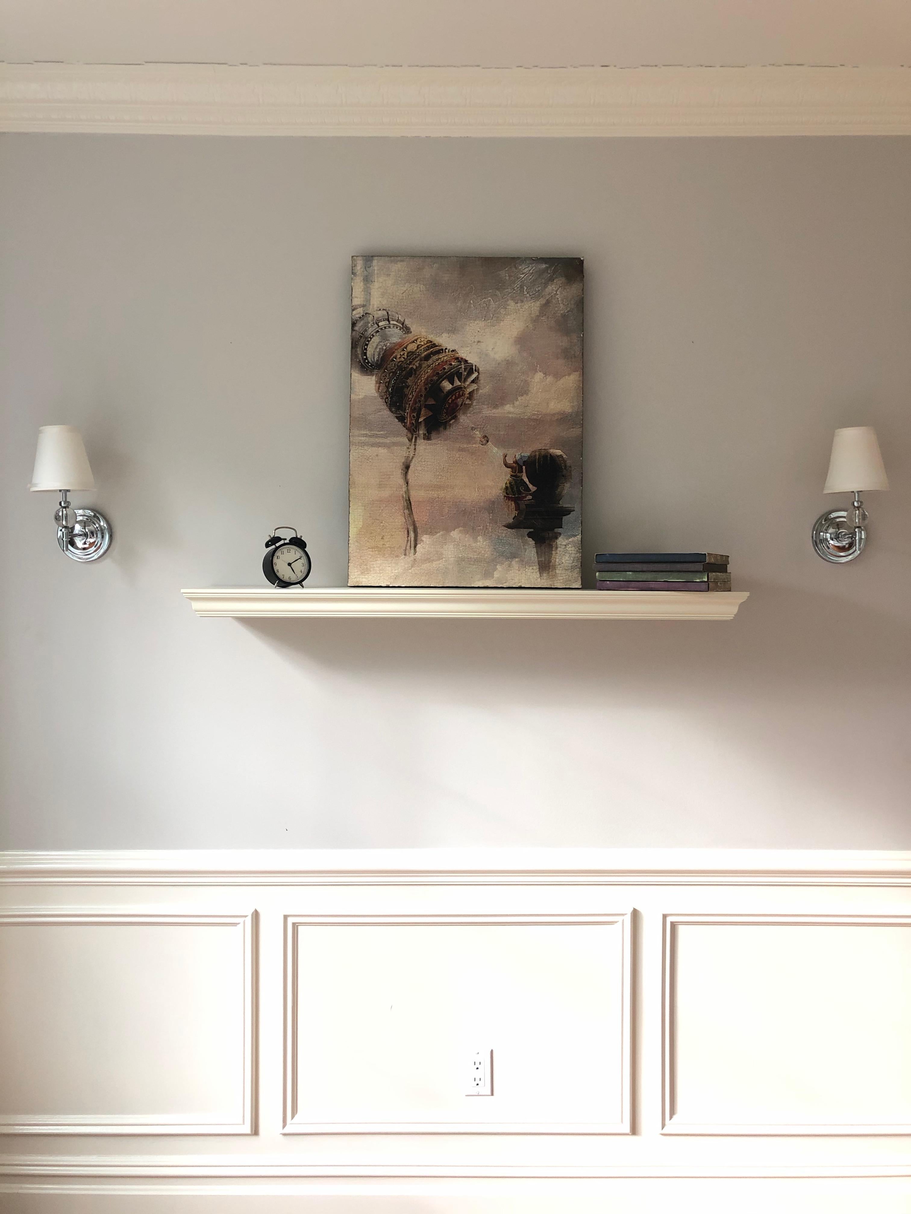 Transición: arte místico, esotérico y futurista - Painting de Airo