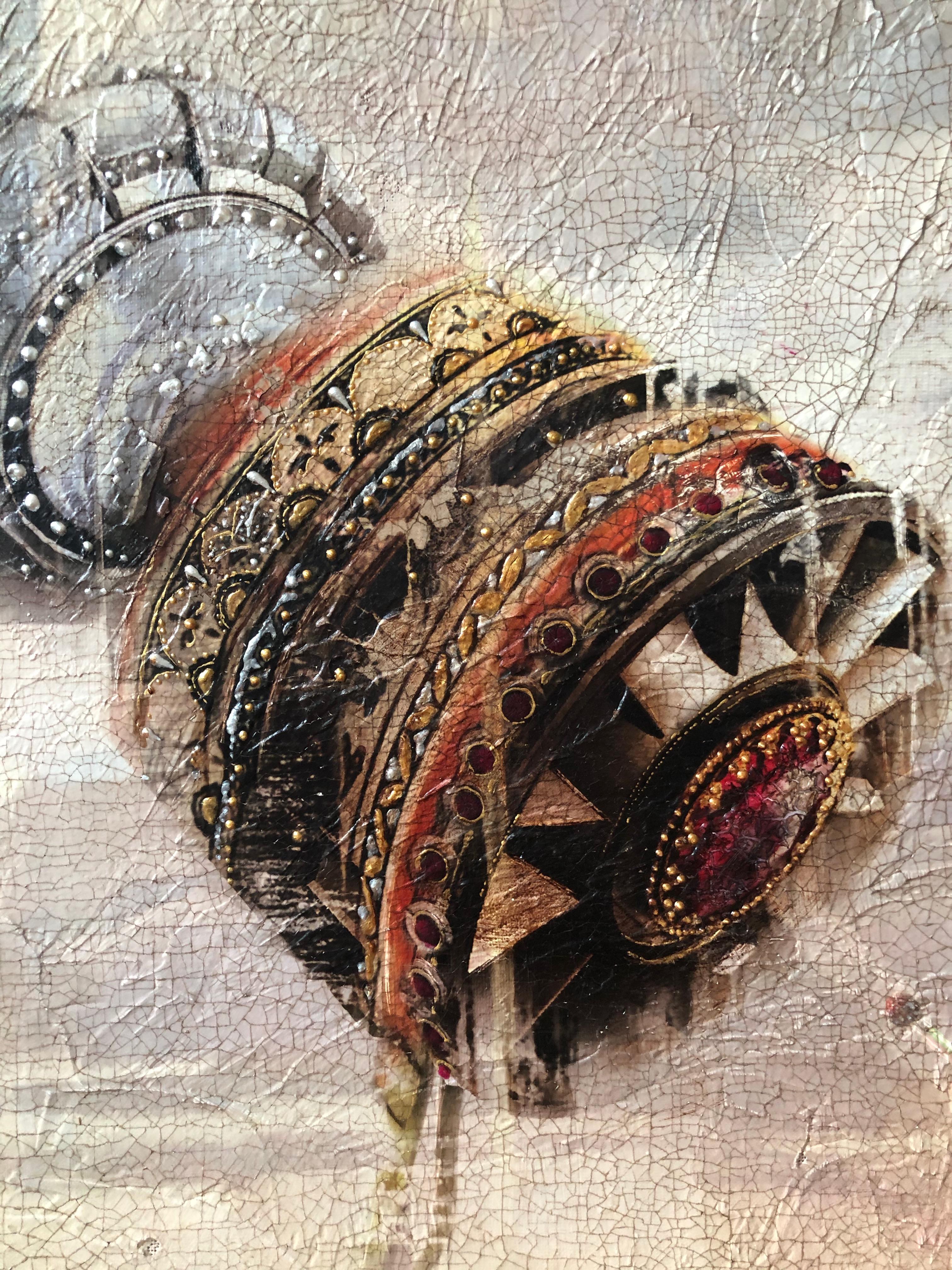 Transición: arte místico, esotérico y futurista - Painting Contemporáneo de Airo