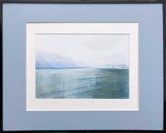 Nice.Airport(France)-seascape made in blue, white, green, framed
