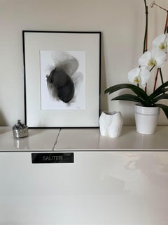 Ispirazione - dipinto astratto, realizzato in nero e grigio